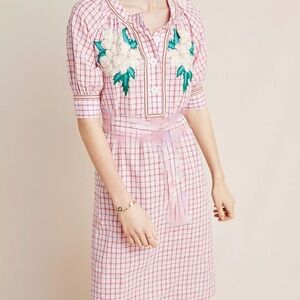Anthropologie Antik Batik Tarifad Embroidered Shirtdress Size Small